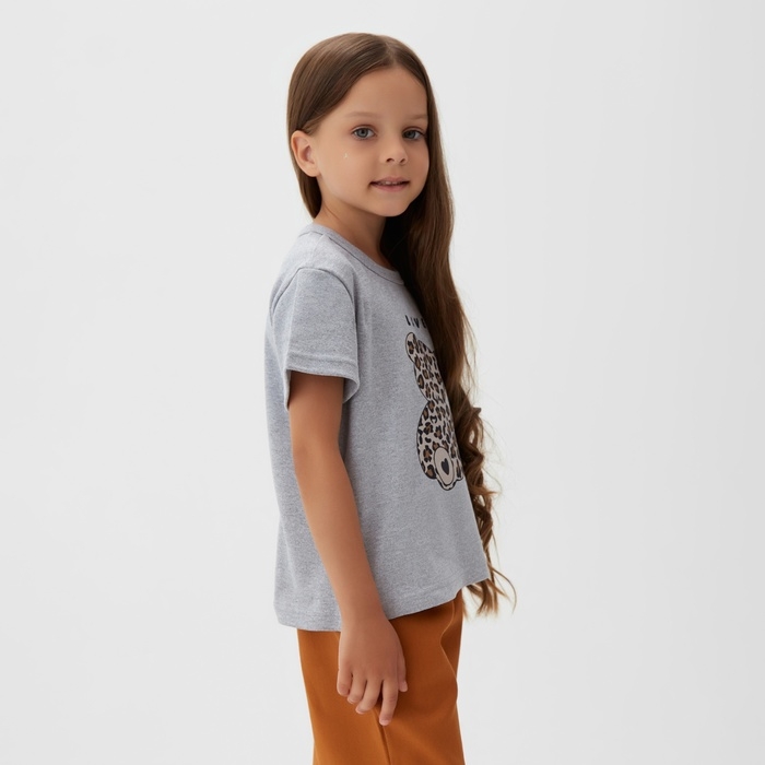 Футболка детская KAFTAN Love р.32 (110-116 см), серый