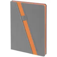 Ежедневник Rubikon на заказ, недатированный серо-оранжевый
