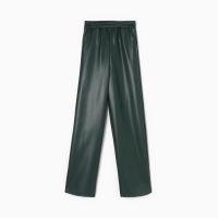 Брюки женские кожаные MIST Basе, р. 46, зеленый