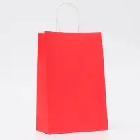 Пакет крафт красный, круглая ручка, 22&times;13&times;32 см, 120 г