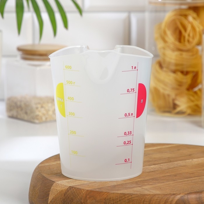Кувшин мерный, 1 л, цвет прозрачный Кувшин мерный, 1 л, цвет прозрачный