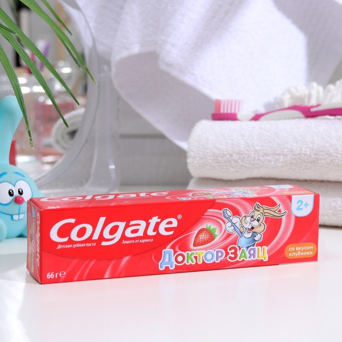 Зубная паста Colgate &laquo;Доктор Заяц&raquo;, со вкусом клубники, 50 мл