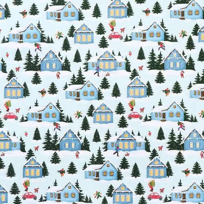 Бумага упаковочная крафтовая &laquo;Новогоднее утро&raquo;, 50 х 70 см