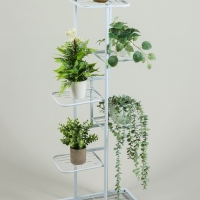 Подставка для цветов Greengo, 6 полок, 44 &times; 22 &times; 105 см, напольная, металл, белая
