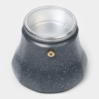 Кофеварка гейзерная "Мрамор" на 6 чашек, цвет черный