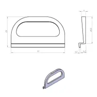 Ручка для москитной сетки ТУНДРА, пластиковая, 1 шт.