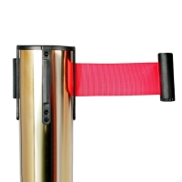 Стойка ограждения зол с вытяжной лентой-470см КРАСНАЯ,высота-90см,d-11см,напольный d-35см Стойка ограждения зол с вытяжной лентой-470см КРАСНАЯ,высота-90см,d-11см,напольный d-35см