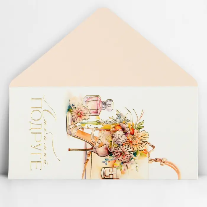 Конверт для денег &laquo;Любимой подруге&raquo;, тиснение, 16.5 х 8 см