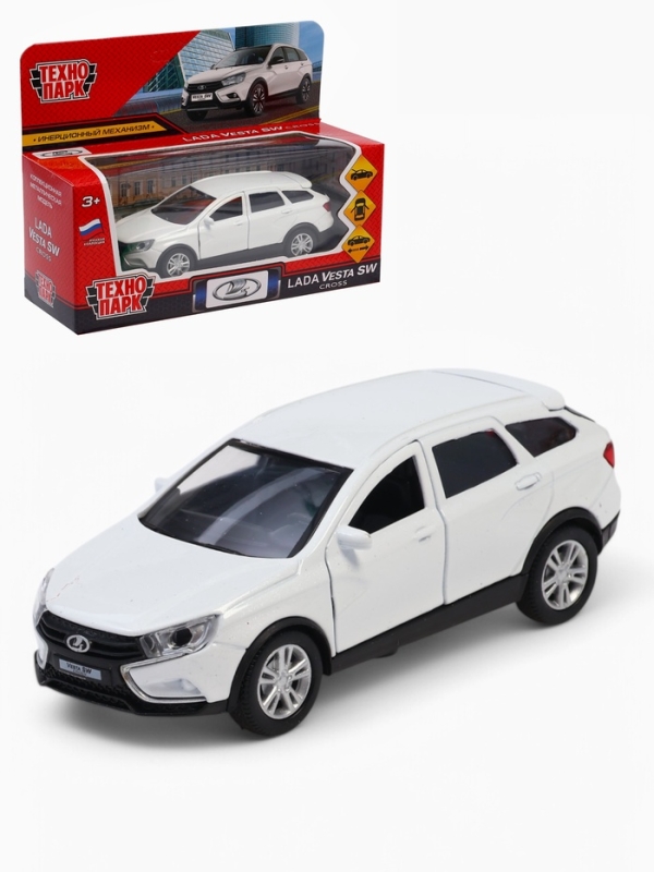 Машина металлическая &laquo;LADA VESTA SW CROSS&raquo;, открываются двери, багажник, инерция, 12 см, белый