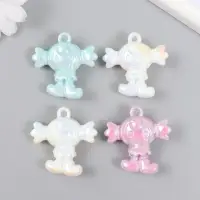 Декор для творчества пластик "Девочка с хвостиками. Перламутр" МИКС 4,5 см