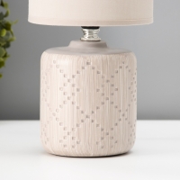 Настольная лампа с абажуром RISALUX &laquo;Мерида&raquo;, Е14, 40 Вт, бежевый, 13&times;13&times;28 см