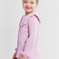 Рубашка детская KAFTAN, р. 34 (122-128), лиловый