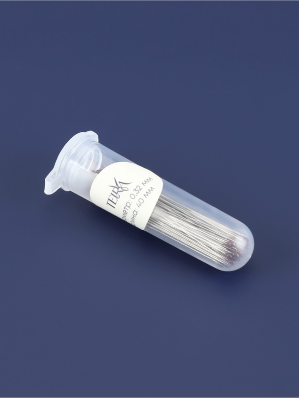 Булавка портновская сталь №1 4см S0,32мм (наб 50шт цена за наб) черн. головка TR