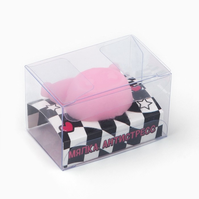 Мялка антистресс &laquo;Нахальный, но очаровательный&raquo;, розовая, 4,4 х 3,5 см