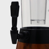 Башня пивная WoodPlast, 3 л, 18.5&times;18.5&times;54 см пластик, чёрная, коричневая