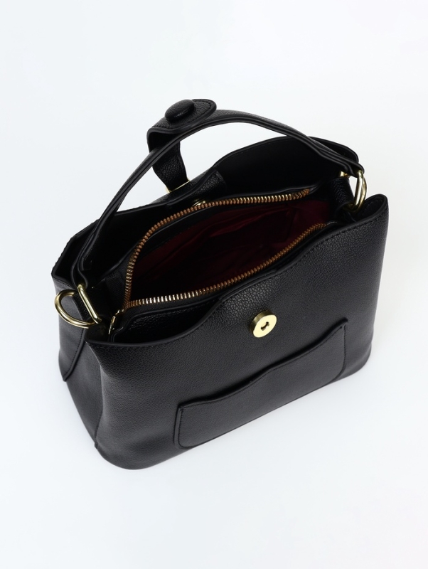 Сумка женская тоут на молнии, цвет чёрный Сумка женская тоут на молнии, цвет чёрный