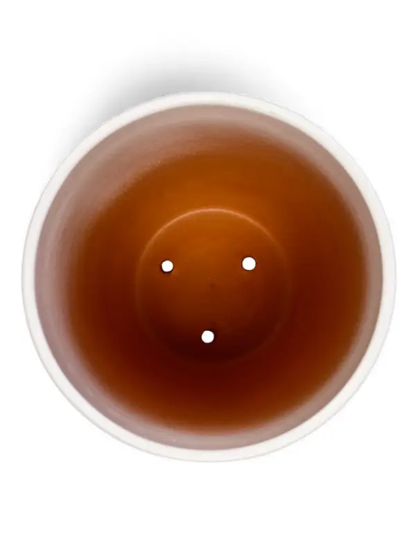 Набор горшков цветочный поддоном 4 шт 0,6 / 1,4 / 2,5 / 5 л керамика белый Галандия