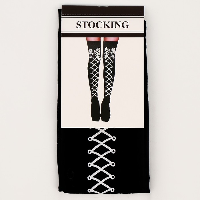 Карнавальные чулки &laquo;Шнуровка&raquo;, размер М