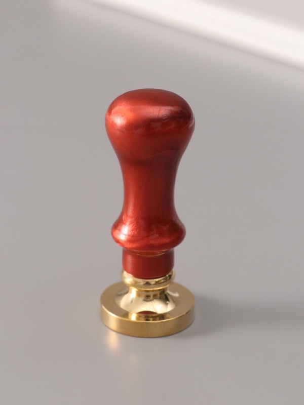 Печать для сургуча с пластиковой ручкой "Венок с буквой F" 2,5х2,5х6,3 см