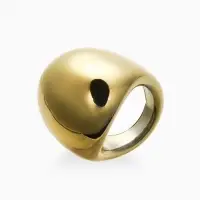 Кольцо пластик &laquo;Объемный круг&raquo;, размер 17, цвет золото