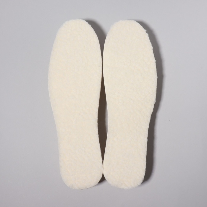 Стельки для обуви, универсальные, двухслойные, р-р RU до 46 (р-р Пр-ля до 46), 29 см, пара, цвет бежевый