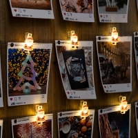 Гирлянда &laquo;Нить&raquo; 2 м роса с насадками &laquo;Прищепки с Дедом Морозом&raquo;, IP20, серебристая нить, 20 LED, батарейки ААх2 (нет в комплекте), свечение тёплое белое