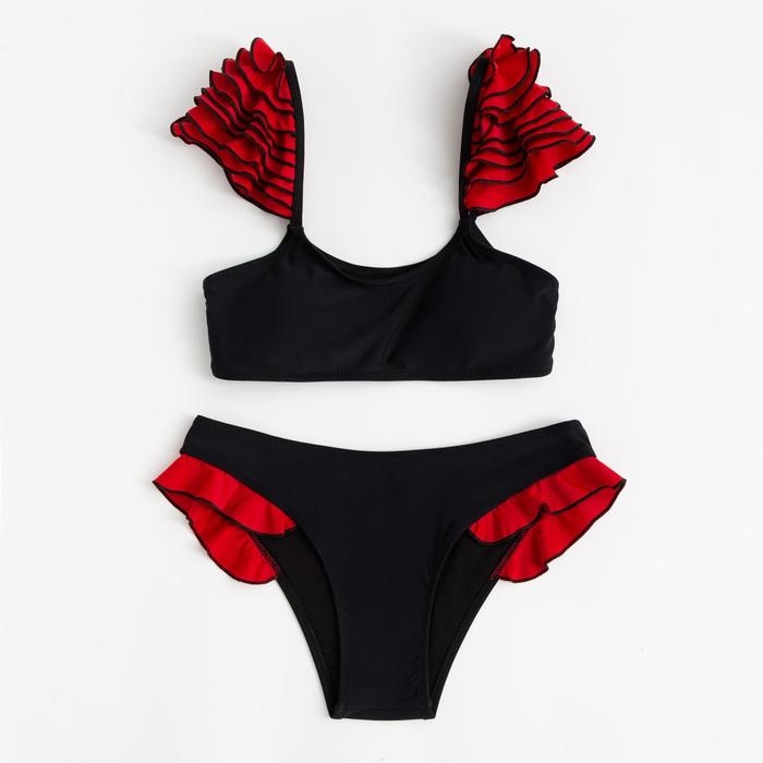 Купальник женский раздельный MINAKU "Carmen", размер 44, цвет красно-чёрный