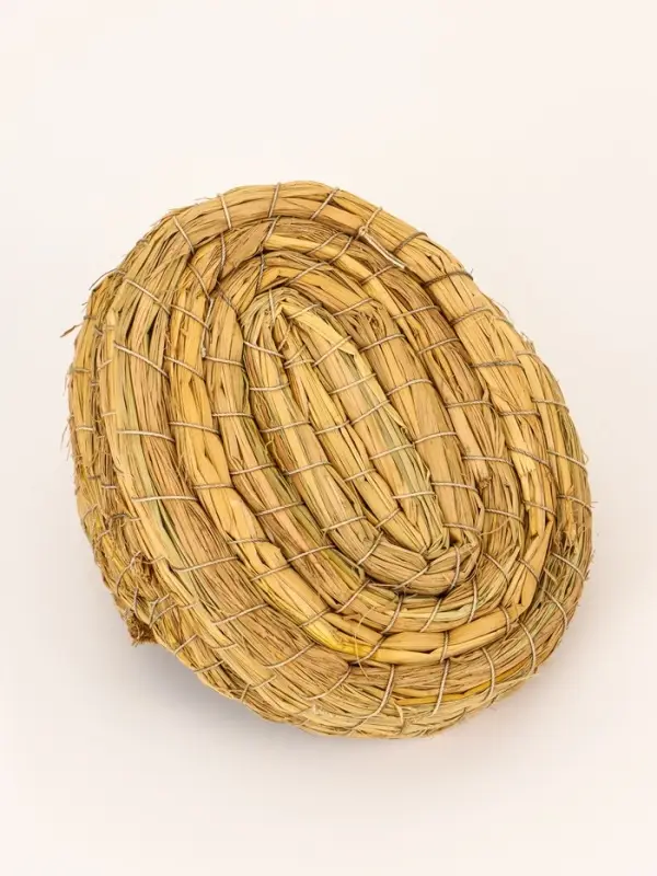 Гнездо для птиц плетёное из соломы, полузакрытое 15 х 10 х 10 см