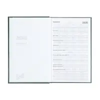 Ежедневник датир 2026г А5 168л б/вин, Зеленый ТЕМНЫЙ