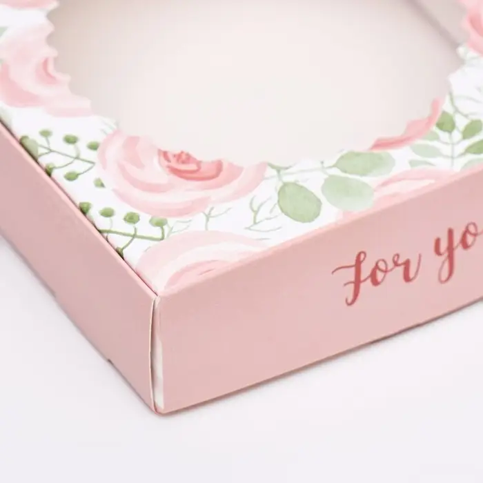 Коробка сборная с окном, For you, 11.5&times;11.5&times;3 см