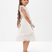 Платье нарядное детское KAFTAN, р.30 (98-104 см), белый