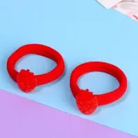 Резинка для волос &laquo;Пупсёнок&raquo;, набор 2 шт., клубничка, 3.5 см, красная