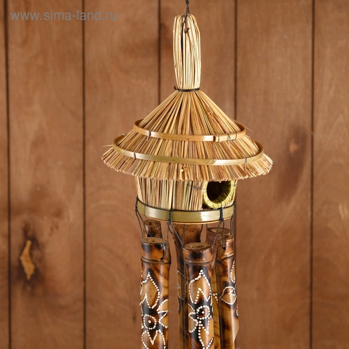 Музыка ветра "Цветочки" бамбук 15х15х100 см