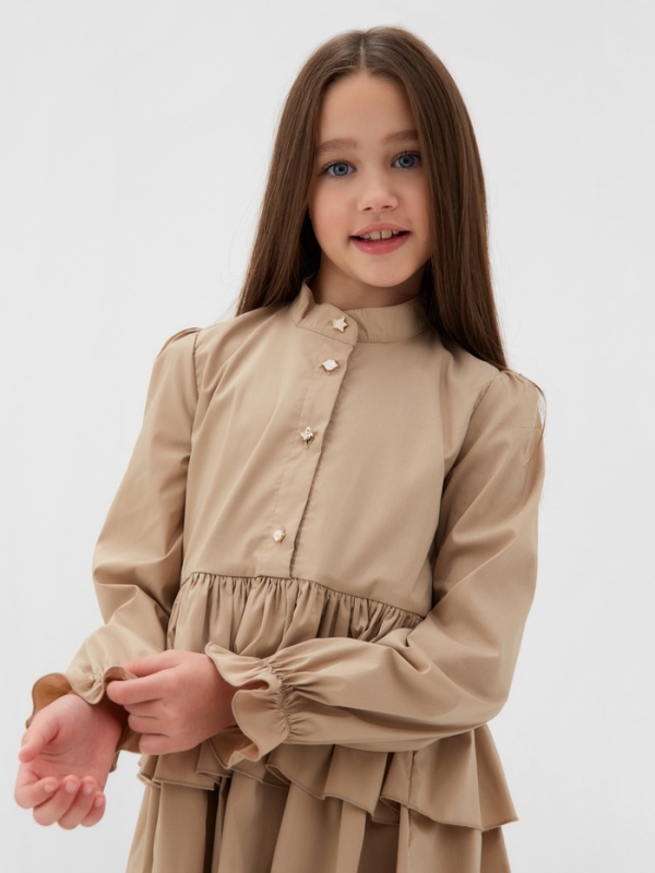 Платье для девочки MINAKU цвет бежевый, рост 98 см Платье для девочки MINAKU цвет бежевый, рост 98 см