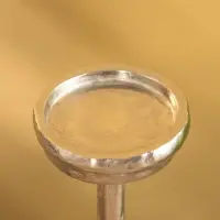 Подсвечник &laquo;Креманка&raquo;, 26 см, алюминий, серебро