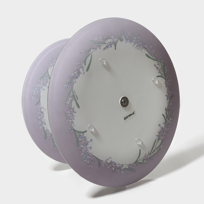 Этажёрка - фруктовница круглая Доляна «Веточка лаванды», 2 яруса, d=25/20 см, стекло Этажёрка - фруктовница круглая Доляна «Веточка лаванды», 2 яруса, d=25/20 см, стекло