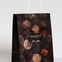 Пакет подарочный крафт Present, 21&times;11&times;27 см