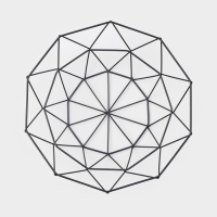 Фруктовница Доляна &laquo;Геометрия&raquo;, 26&times;26&times;8 см, цвет чёрный