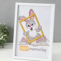 Фоторамка "Формат" 21х30 см,  с подножкой, набор 3 шт, (пластиковый экран), белый