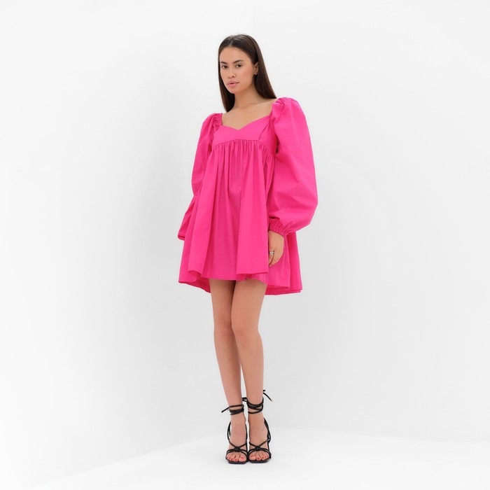 Платье женское MIST с объемными рукавами, фуксия, р.44-46 Платье женское MIST с объемными рукавами, фуксия, р.44-46