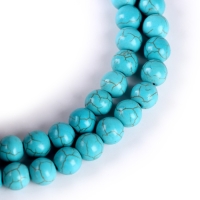 Бусины из натурального камня &laquo;Бирюза&raquo; набор 36 шт., размер 1 шт. &mdash; 10 мм