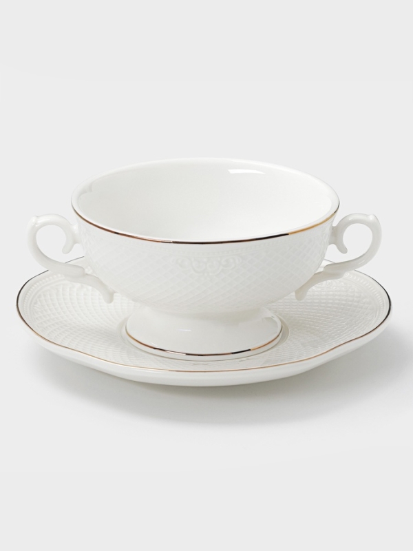 Супница 280мл W&Y "Empire" 17см с блюдцем