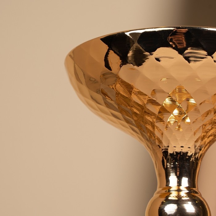 Подсвечник металл на 1 свечу &laquo;Ричард&raquo; цвет золото 12.5 х 12.5 х 37.5 см