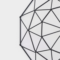 Фруктовница Доляна &laquo;Геометрия&raquo;, 26&times;26&times;8 см, цвет чёрный