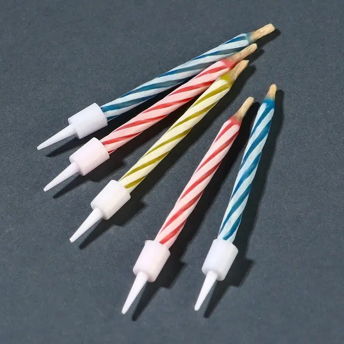 Свечи для торта незадуваемые, набор 10 шт., Коты аристократы