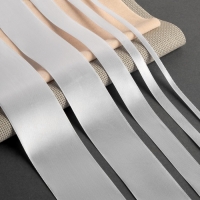 Набор атласных лент, 5 шт, размер лент: 6/10/20/40/50 мм &times; 23 &plusmn; 1 м, цвет белый