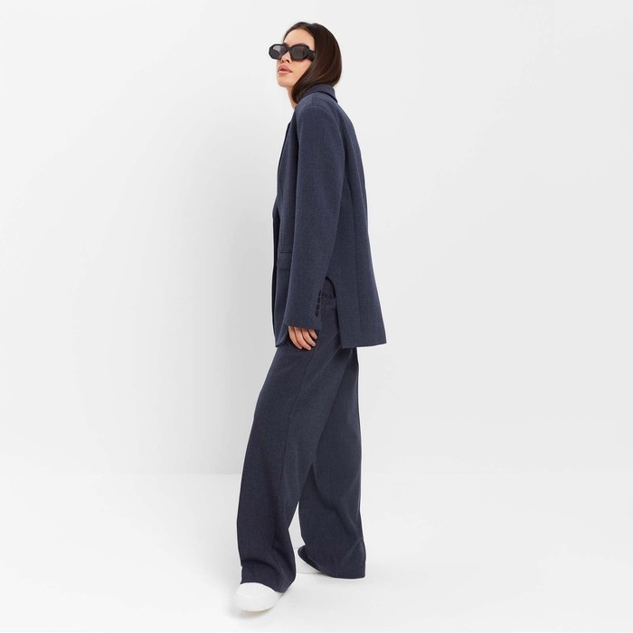 Пиджак женский с боковыми разрезами MIST размер 44-46, цвет синий