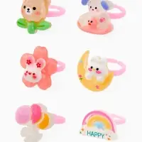 Кольцо &laquo;Выбражулька&raquo; мишка, заяц, форма МИКС, цветное, безразмерное