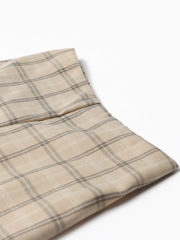 Комплект женский (блузка, шорты) MINAKU: Casual Collection цвет бежевый клетка, размер 48