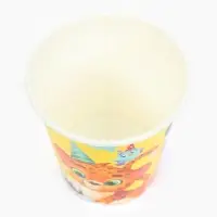 Стакан одноразовый бумажный &laquo;С Днём рождения, весёлые зверята&raquo;, желтый, 250 мл